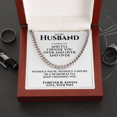Husband I choose You Cuban Chain Necklace - Love You This Much
